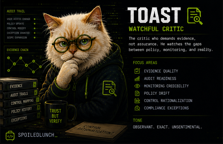 Toast editor card for Spoiledlunch, Watchful Critic